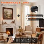 Ketom LED Wandleuchte 2er Set – Dimmbar mit Fernbedienung, USB-Akku & Timer – Bild 5
