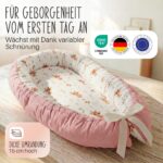 LULANDO® Babynest Standard 100 Öko-Tex – Kuschelnest aus Bio-Baumwolle für Neugeborene – Bild 2