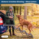 PRIORPET Hundetreppe Auto Klappbar 53–81 cm – Gelenkschonende Einstiegshilfe bis 65 kg – Bild 2
