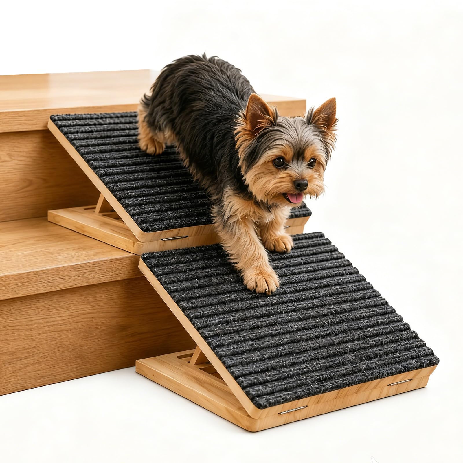 2er-Set Hunderampe mit rutschfestem Filz – Klappbar bis 45 kg für kleine & ältere Hunde