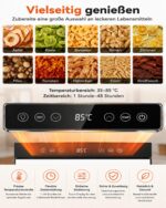 JUMMICO Dörrautomat mit 8 Edelstahl-Tabletts – Profi-Dörrgerät für Obst, Fleisch & Jerky – Bild 3