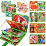 ZOOI Busy Board Montessori Spielzeug ab 1 Jahr – 9-in-1 Activity Book für Kleinkinder