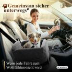 TinyDogs Hundeautositz bis 12 kg – 4-fach gesichert mit Memory Schaum für Vorder- & Rückbank – Bild 4