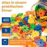 Smart-Planet Steckblumen 400er Set – Montessori Motorikspielzeug ab 3 Jahren – Bild 3