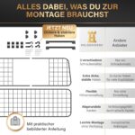 HELDENWERK® Hundegitter Auto Universal Kofferraum – Stufenlos verstellbar, werkzeuglose Montage – Bild 3
