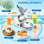 VeftBltrem Eiscrusher 100 kg/h – Doppelklingen-Eiszerkleiner 2200 U/min für Bars & Küche – Bild 8