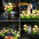 Redefun 2er Set Solar-Blumenleuchten mit 120 LED – IP65 Gartenbeleuchtung für Aussen – Bild 2