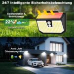 Yolsunes Solar-Aussenleuchte mit Bewegungsmelder IP65 – 5er Set Kaltweiß für Garten & Hof – Bild 2