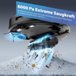 Tikom L8000 Pro Saugroboter mit Wischfunktion – 6000Pa LiDAR Navigation für Tierhaare – Bild 2