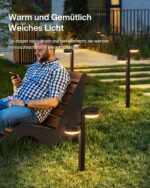 GEARLITE 4er-Set Solarleuchten mit Doppelkopf-Design – 24 LED Warmweiss für Garten & Terrasse – Bild 8
