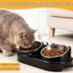 TranRantic 3-in-1 Katzennapf mit 15° Neigung & Wasserspender – Erhöhter Futternapf für Katzen – Bild 4