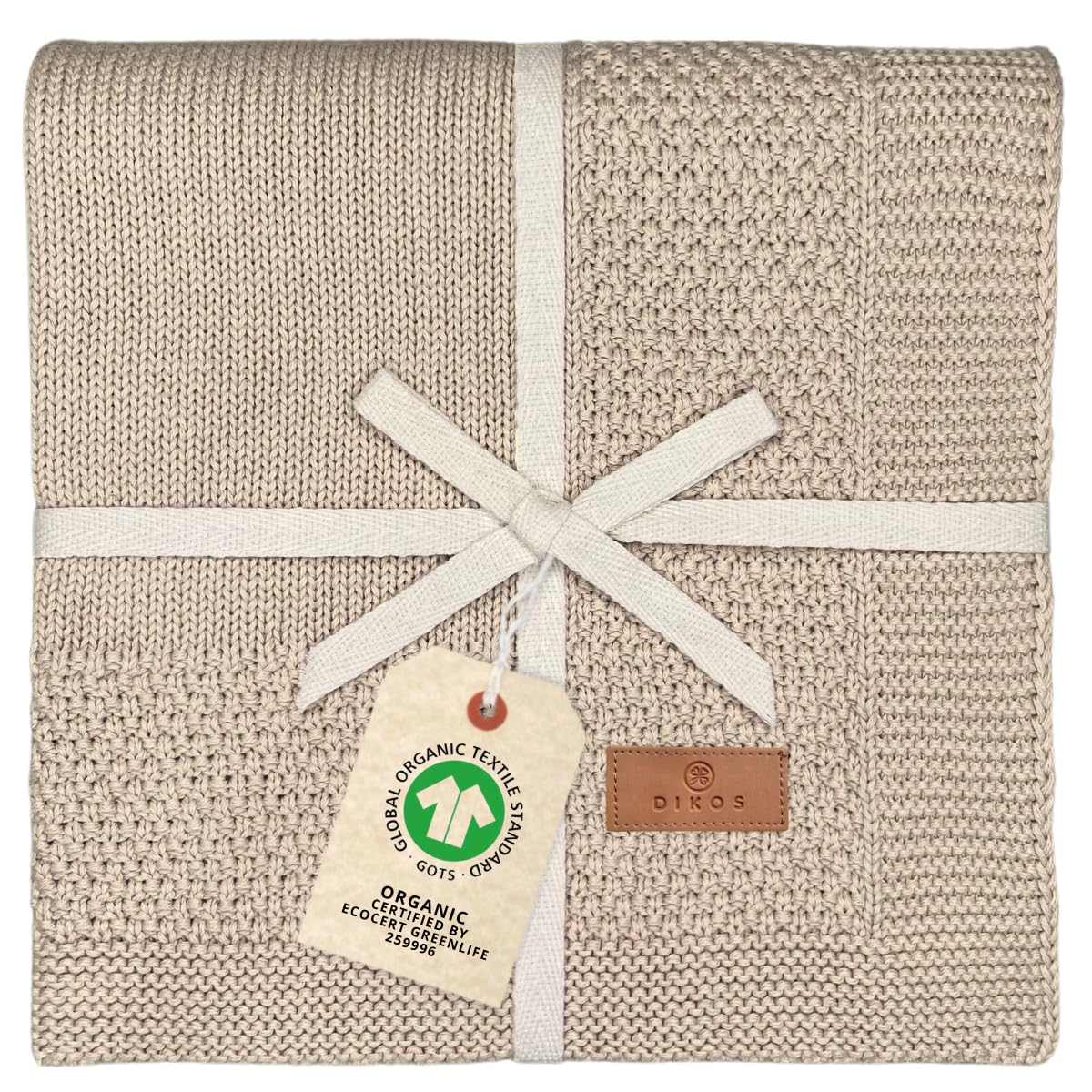 DIKOS Babydecke 75x100 cm Bio-Baumwolle – Kuscheldecke für Neugeborene mit GOTS & OEKO-TEX