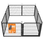 Feandrea Haustierlaufstall 170x170x80 cm Edelstahl – Flexibles Gehege für Innen & Aussen