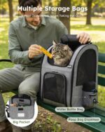 Pecute Haustier-Rucksack XL für Katzen & Hunde bis 10 kg – Atmungsaktiv & Wasserdicht – Bild 8