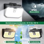Yolsunes Solar-Aussenleuchte mit Bewegungsmelder IP65 – 5er Set Kaltweiß für Garten & Hof – Bild 3