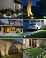 btfarm 10er Set Solar Bodenleuchten – IP65 Gartenbeleuchtung mit 8 LED für Außen – Bild 7