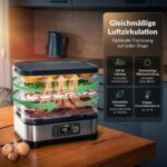 LEHMANN Dörrautomat 450W Edelstahl – Dörrgerät mit 5 Tabletts & 24h-Timer – Bild 5