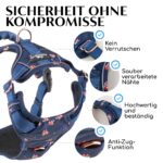 FREUDENTIER Hundegeschirr atmungsaktiv gepolstert – Anti-Zug Brustgeschirr mit Griff für alle Grössen – Bild 7