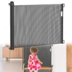 HENGMEI Ausziehbares Treppenschutzgitter 150 cm – Sicherheitsbarriere für Babys & Haustiere