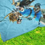 The Legend of Zelda Wohndecke 160 x 200 cm – Flauschige Kuscheldecke Blau für Kinder – Bild 5
