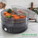 NutriChef Dörrautomat mit 5 Einschüben – Nährstoffschonendes Dörrgerät für Obst, Fleisch & Gemüse – Bild 2