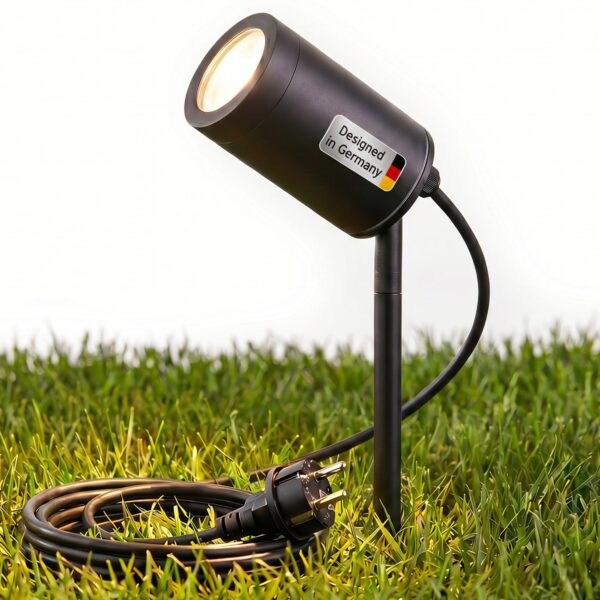 lambado LED Gartenstrahler mit GU10 – IP67 Bodenstrahler warmweiß für Premium Außenbeleuchtung