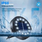 GIACOMO Solar Bodenleuchte mit 14 LED – IP65 Wasserdicht für Garten & Außenbereiche – Bild 3