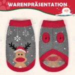 FWLWTWSS Weihnachts-Hundepullover mit Rollkragen – Warme Strickware für kleine & mittlere Hunde – Bild 3