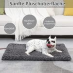Exsnugy Hundematte XL 106×71 cm – Waschbares Hundebett mit rutschfester Unterseite für grosse Hunde – Bild 4