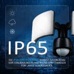 Maxkomfort LED Aussenwandleuchte mit Bewegungsmelder – 3200lm Fluter IP65 Schwenkbar – Bild 5
