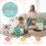 zoula kidz Motorikwürfel 2-in-1 Busy Board – Montessori Lernspielzeug ab 3 Jahren – Bild 3