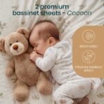 Tutti Bambini Spannbettlaken 2er-Pack – Bambus-Jersey für Beistellbetten 53×80–60×90 cm – Bild 2