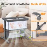 Growaystory Beistellbett mit 7-fach Höhenverstellung – Co-Sleeper Bassinet für Neugeborene – Bild 7