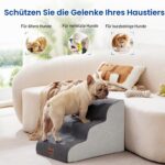 ZOMISIA Hundetreppe 40 cm mit 3 Stufen – Gelenkschonende Haustierrampe für Sofa & Bett – Bild 6