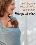 Hoppediz Elastisches Babytragetuch 4,60 m – Bio-Baumwolle für Neugeborene ab Geburt – Bild 3