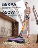 Fieety Akku Staubsauger 55kPa 650W – Kabellos mit 80 Min Laufzeit & Automatikmodus – Bild 2