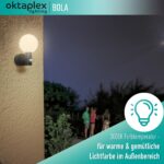 Oktaplex Bola LED Außenlampe mit Bewegungsmelder – 1600 lm, IP65, 360° Ausleuchtung – Bild 6