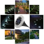 Joomer Solar Bodenleuchten 12er Set mit 8 LEDs – IP65 Gartenleuchten für Aussen – Bild 2