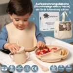 RebelEver Kindergeschirr-Set aus Silikon mit Transporttasche – Komplettes Essenlern-Set ab 1 Jahr – Bild 7