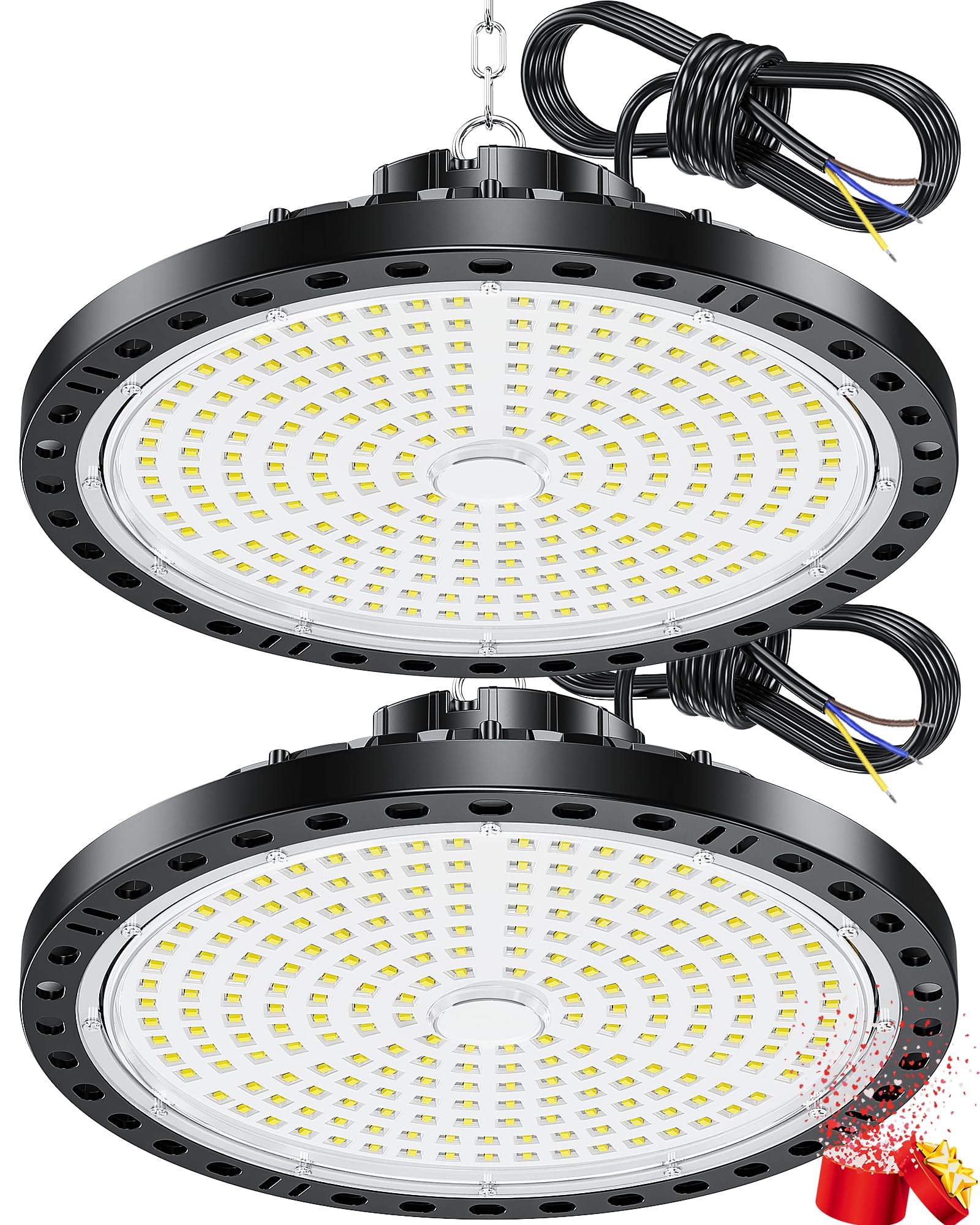 YIQIBRO 200W LED Werkstatt Deckenleuchte 20000LM – Industriestrahler IP65 für Garage & Lager