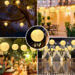 YIFMOO Solar Lampions 20 cm – Wetterfeste LED Aussenlaterne mit Warmweissl (2er Set) – Bild 7