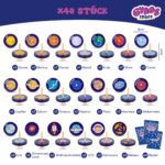 BONNYCO 40er Pack Holzkreisel mit Weltraum-Design – Mitgebsel Kindergeburtstag – Bild 4