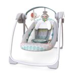 Bright Starts Whimsical Wild Automatische Babyschaukel – Tragbar & Zusammenklappbar mit 6 Melodien