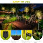 Liyade Solar-Gartenstecker 2er-Set, 120 LED Warmweiß – 8 Modi für Garten, Balkon & Terrasse – Bild 4