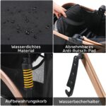 MAMIZO 3in1 Hundewagen mit Transportbox – Faltbarer Hundebuggy bis 20 kg für Hunde & Katzen – Bild 8