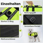 NAMSAN Hundeschwimmweste Grösse L – Aufblasbare Rettungsweste mit Auftrieb für Hunde – Bild 3