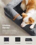 Feandrea Orthopädisches Hundebett 91x63cm – Wasserdicht mit abnehmbarem Bezug – Bild 4
