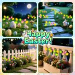 Ninonly Solar Oster Deko Eier – 2er Set mit 6 LED & 2 Modi für Garten & Balkon – Bild 7