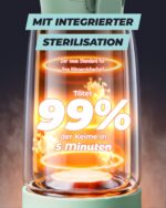 Wemoh Tragbarer Flaschenwärmer 450ml – 100W Schnellaufwärmung mit Selbstreinigung für unterwegs – Bild 2