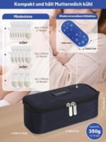 YOUSHARES Muttermilch Kühltasche mit Temperaturdisplay – Isoliertasche für 5–7 Beutel inkl. 2 Kühlakkus – Bild 3